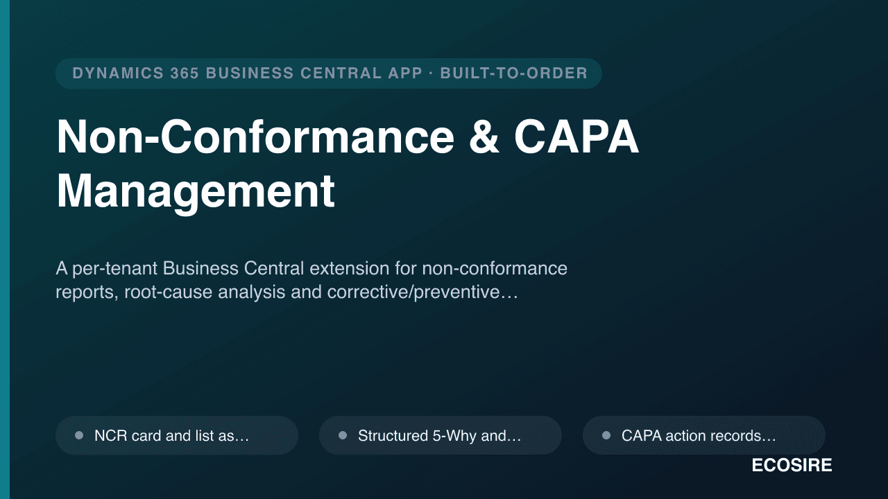 Non-Conformance & CAPA Management