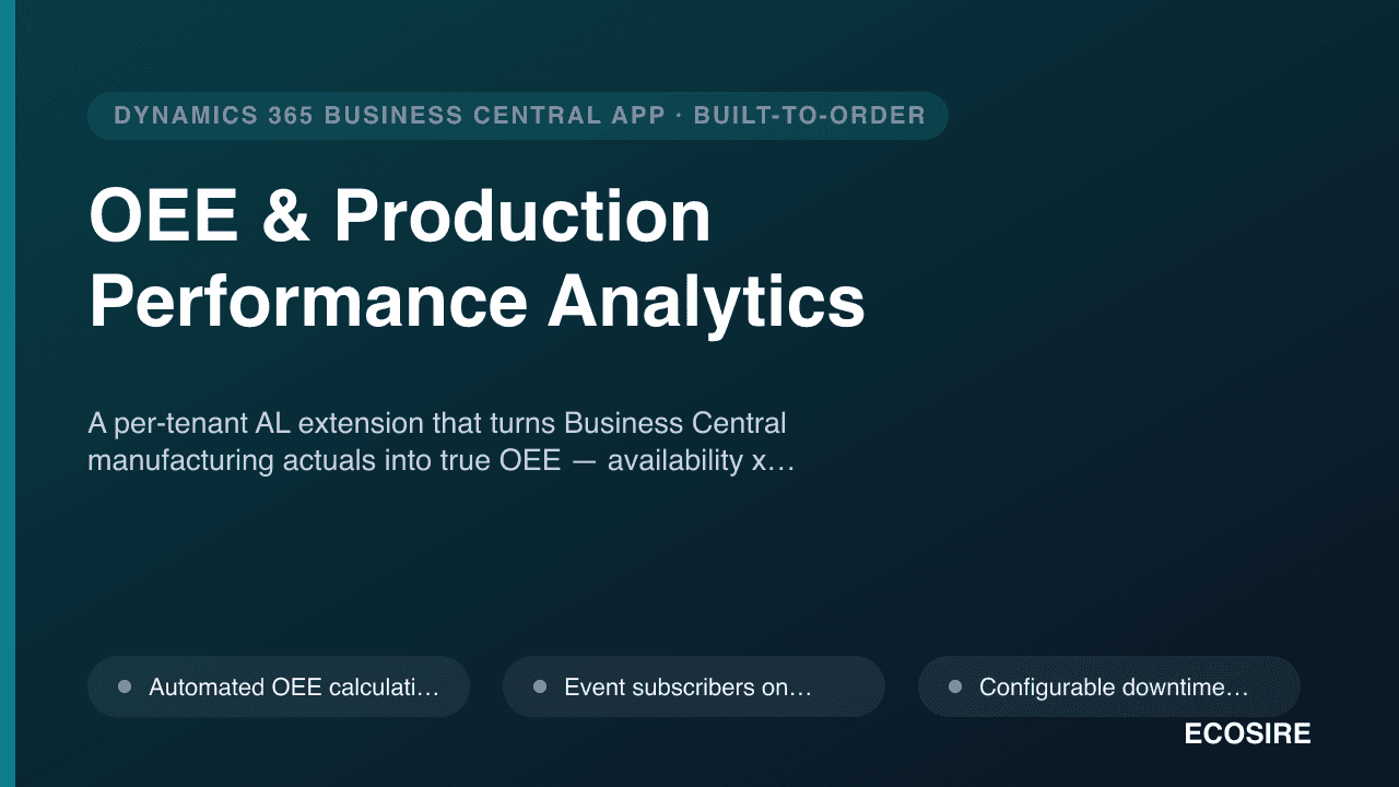 OEE & Production Performance Analytics