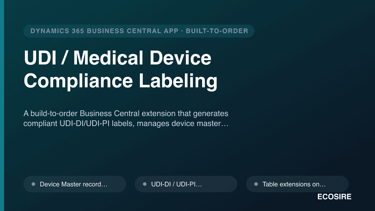 UDI / Medical Device Compliance Labeling