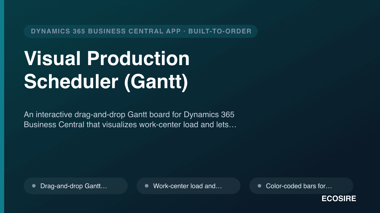 Visual Production Scheduler (Gantt)