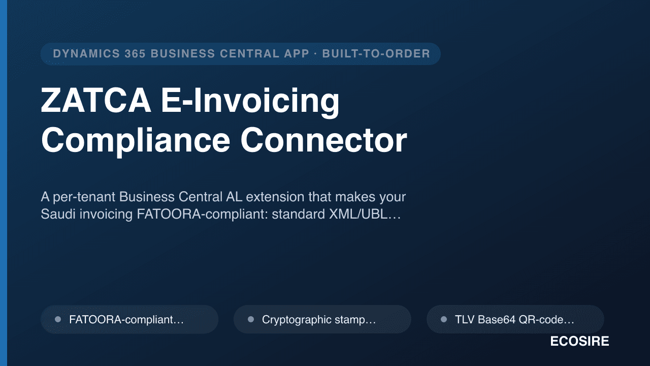 ZATCA E-Invoicing Compliance Connector