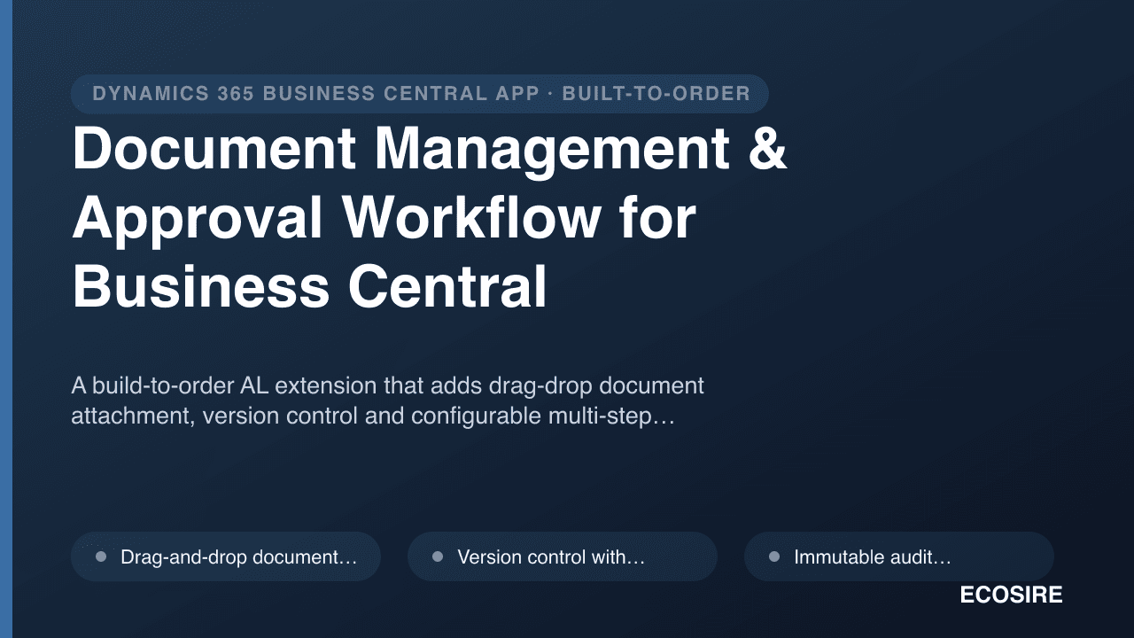 Document Management & Approval Workflow for Business Central