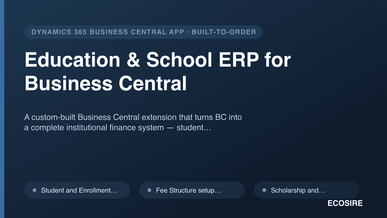 Education & School ERP for Business Central