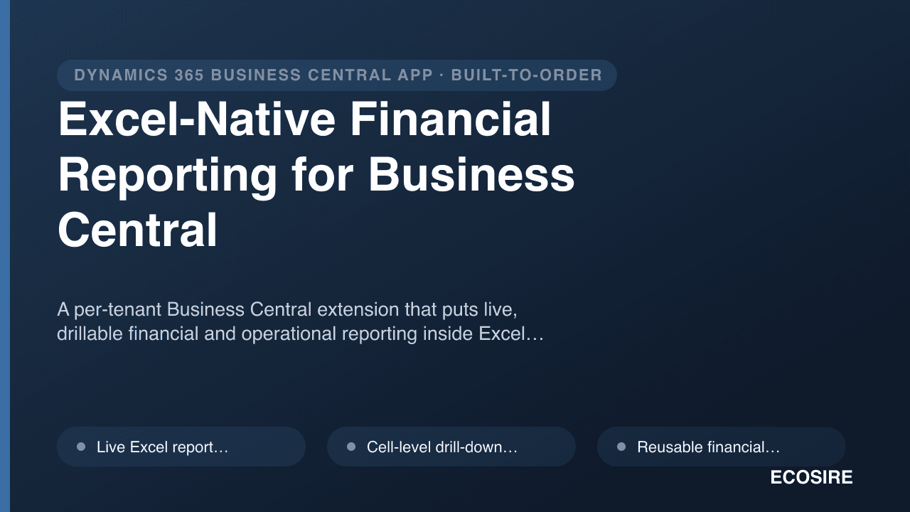 Excel-Native Financial Reporting for Business Central