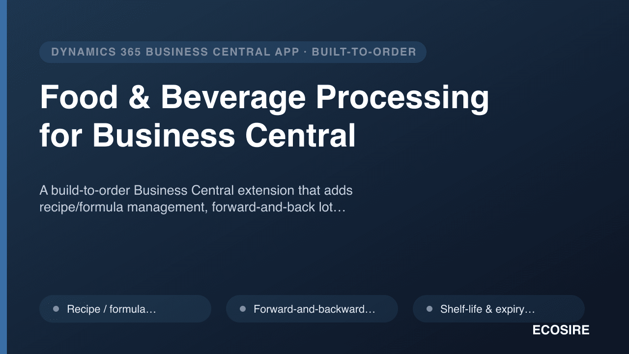 Food & Beverage Processing for Business Central