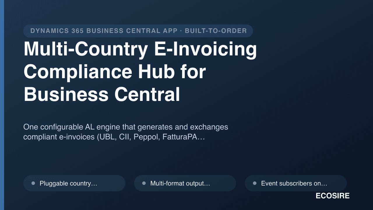 Multi-Country E-Invoicing Compliance Hub for Business Central