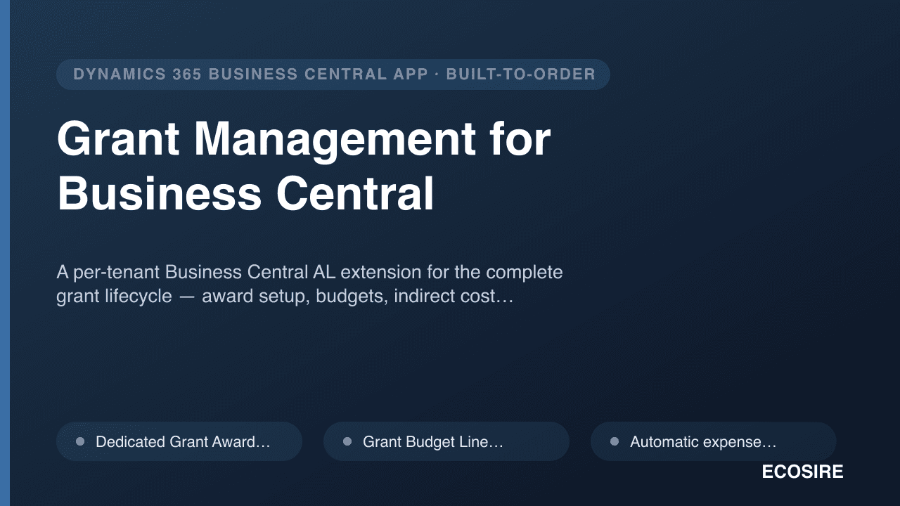 Grant Management for Business Central