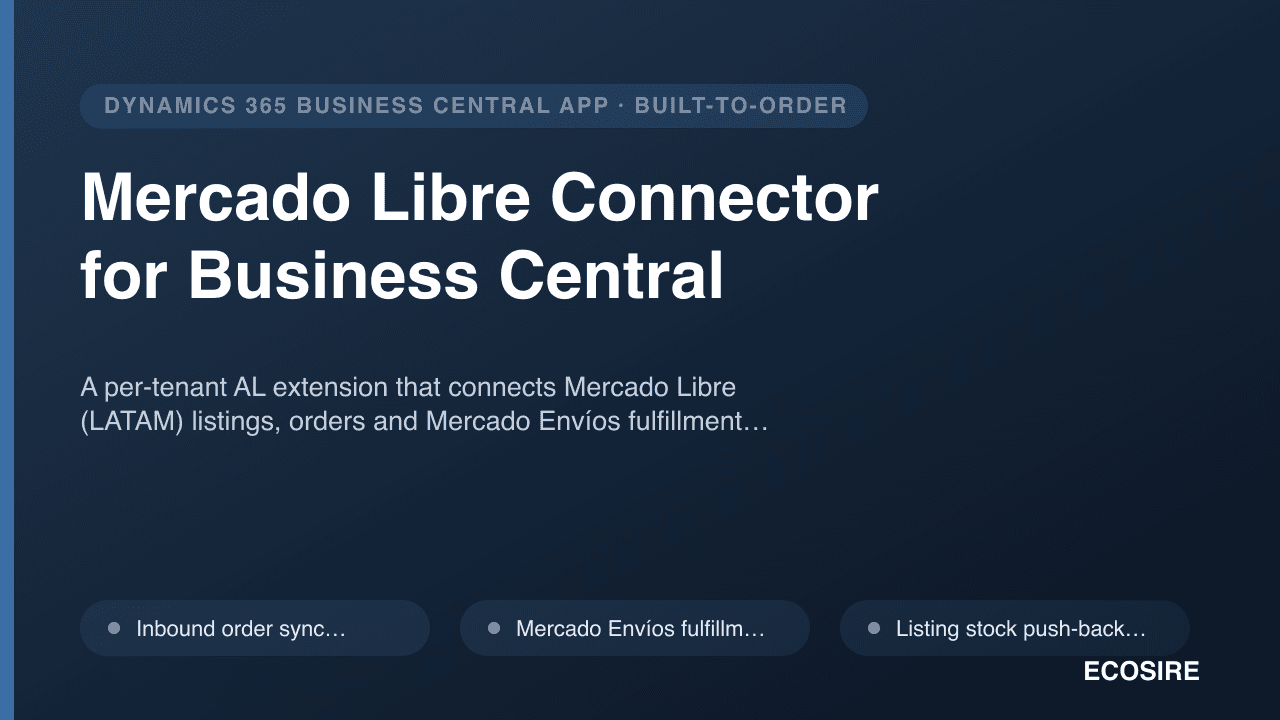 Mercado Libre Connector for Business Central