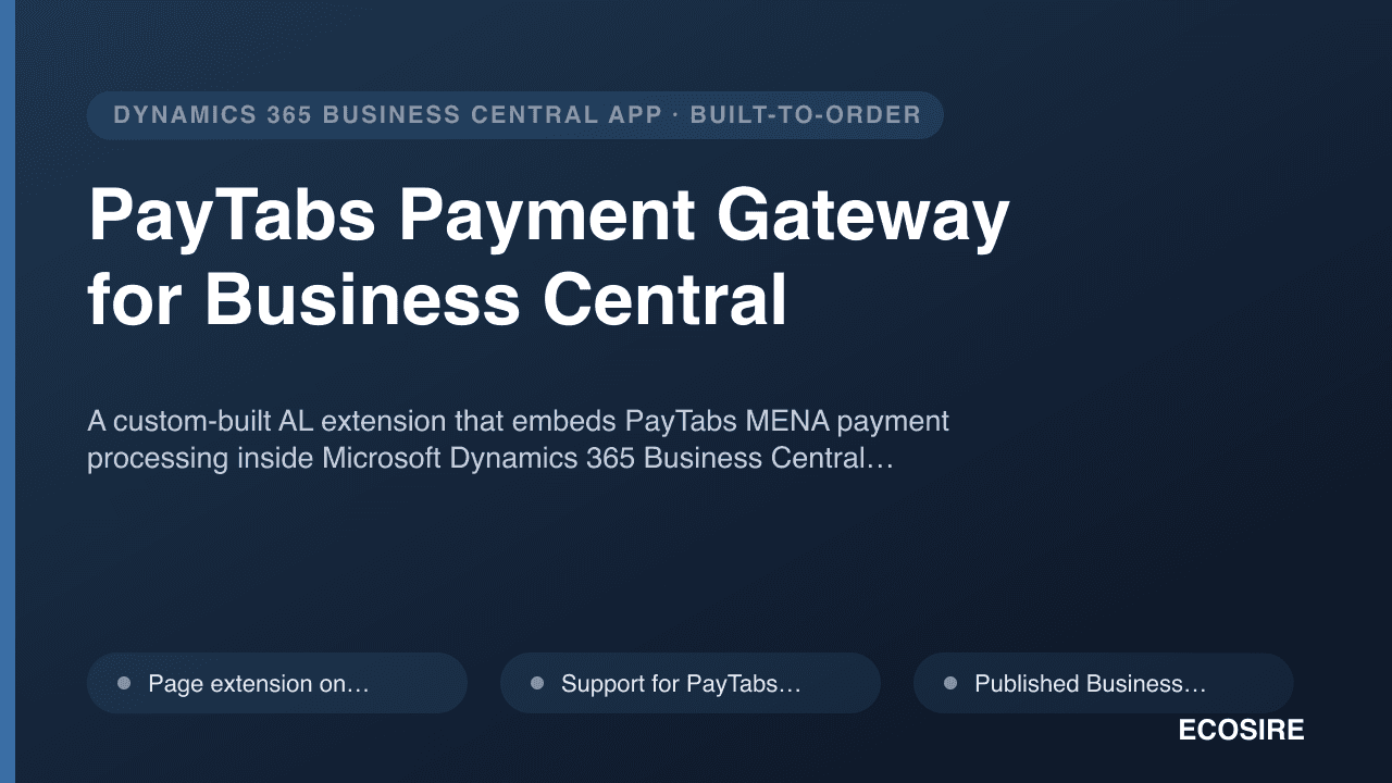 PayTabs Payment Gateway for Business Central