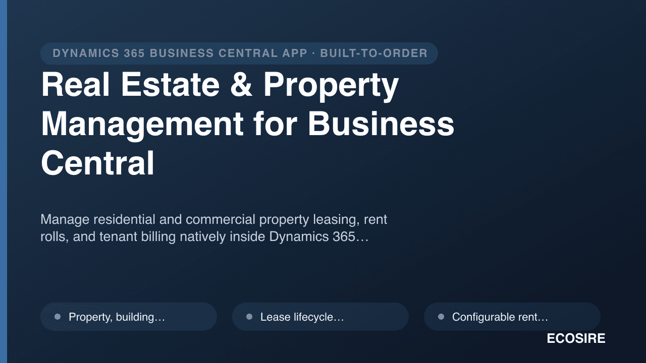 Real Estate & Property Management for Business Central