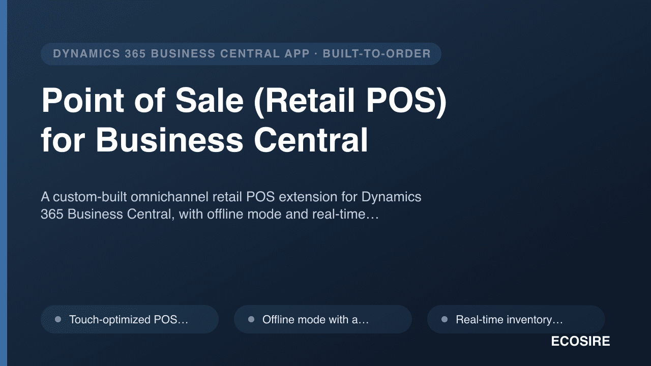 Point of Sale (Retail POS) for Business Central