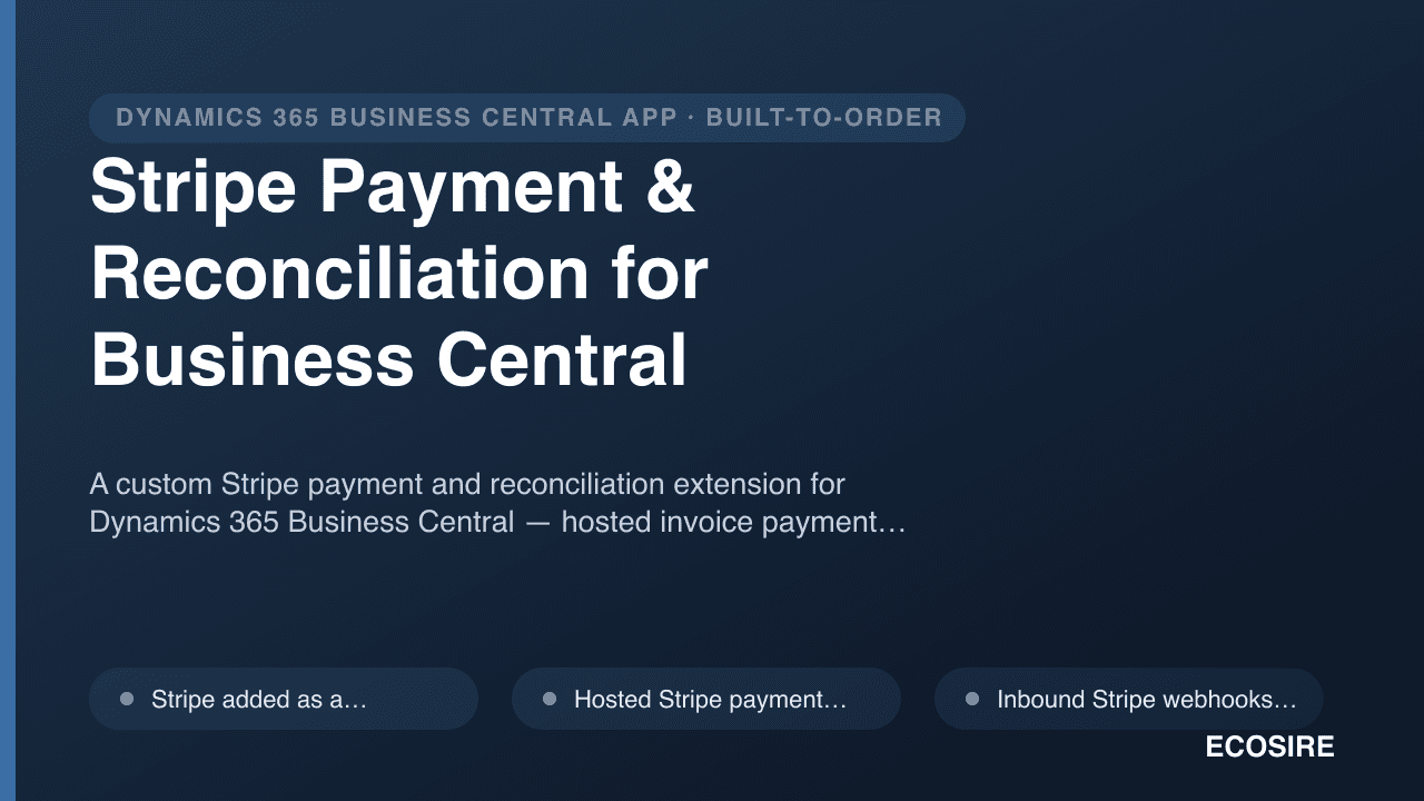 Stripe Payment & Reconciliation for Business Central