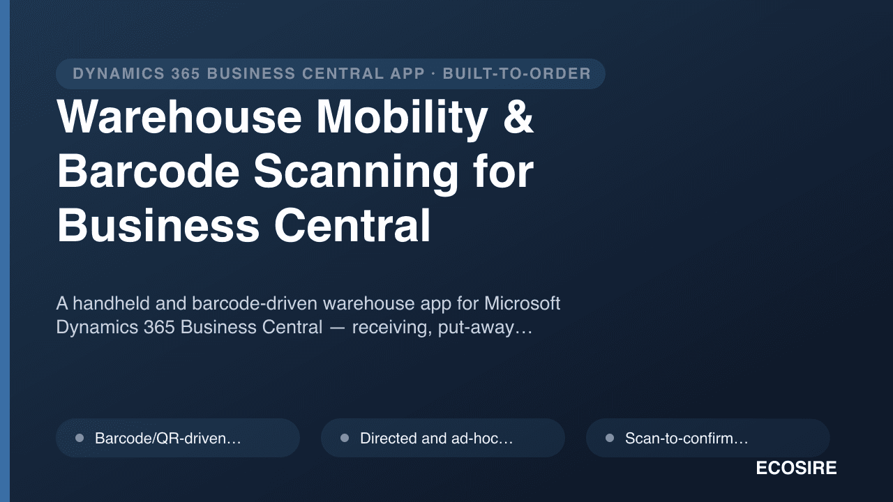 Warehouse Mobility & Barcode Scanning for Business Central
