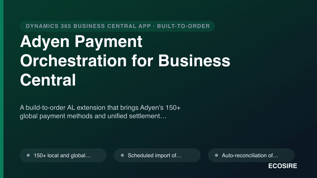 Adyen Payment Orchestration for Business Central