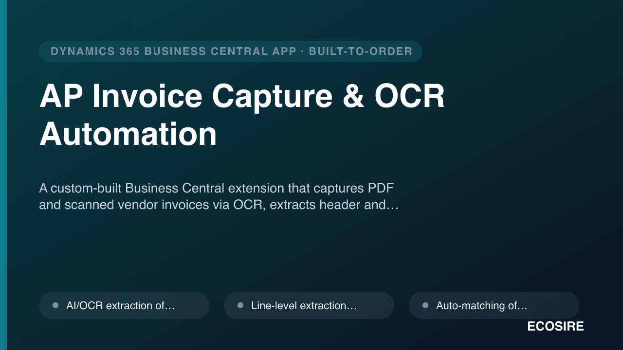 AP Invoice Capture & OCR Automation