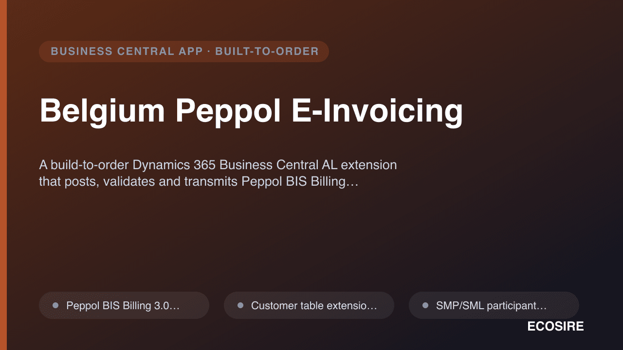 Belgium Peppol E-Invoicing