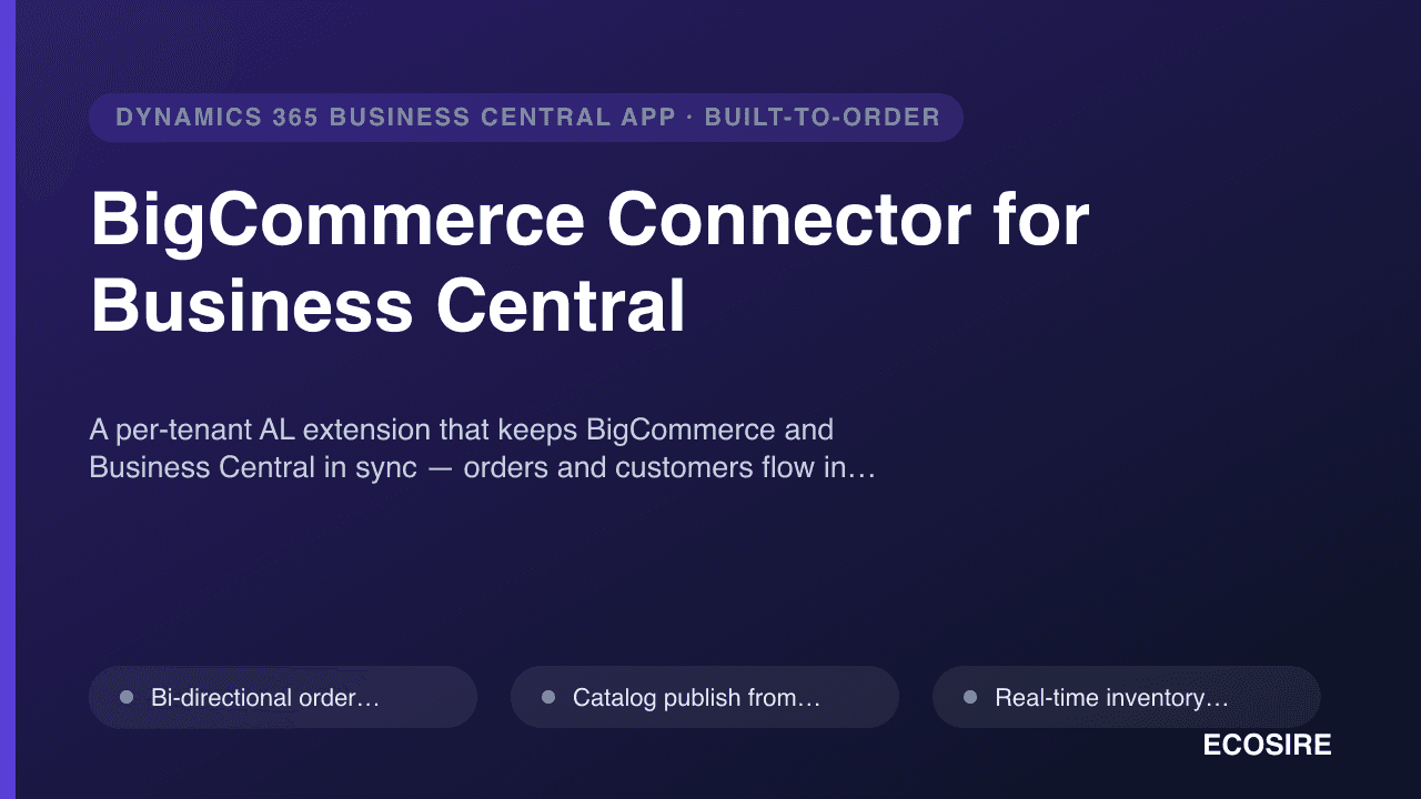 BigCommerce Connector for Business Central