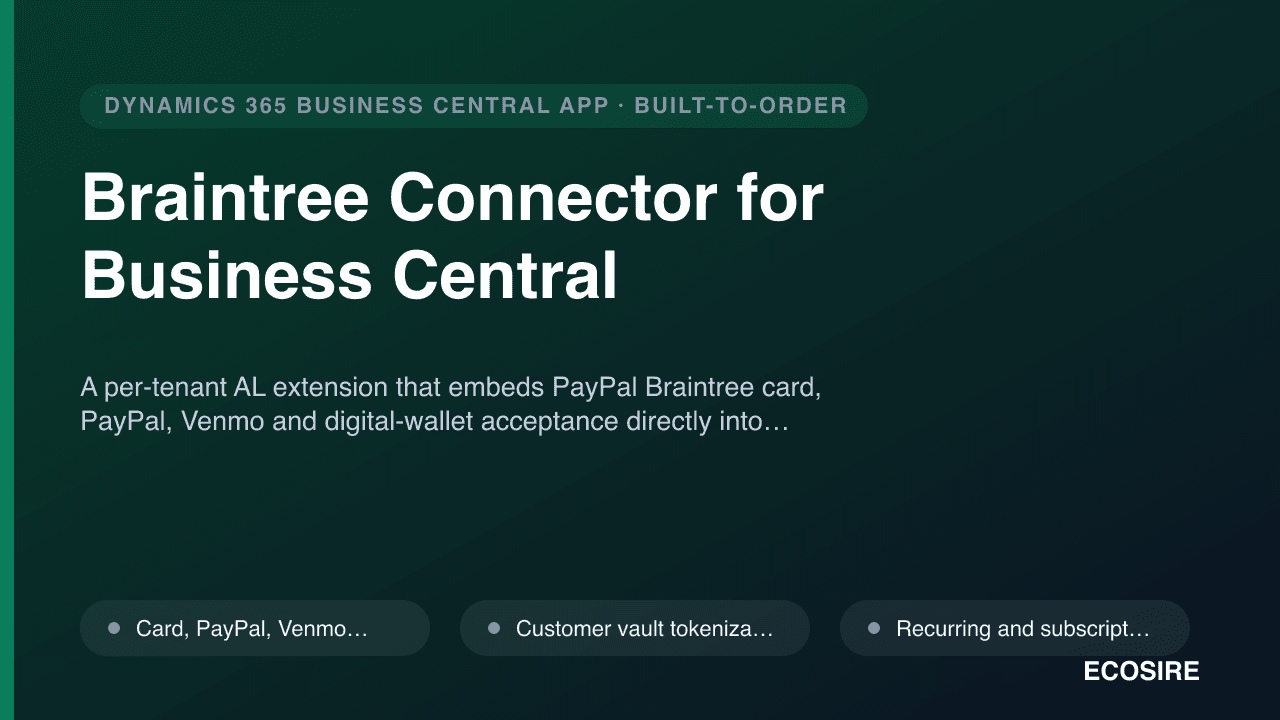 Braintree Connector for Business Central