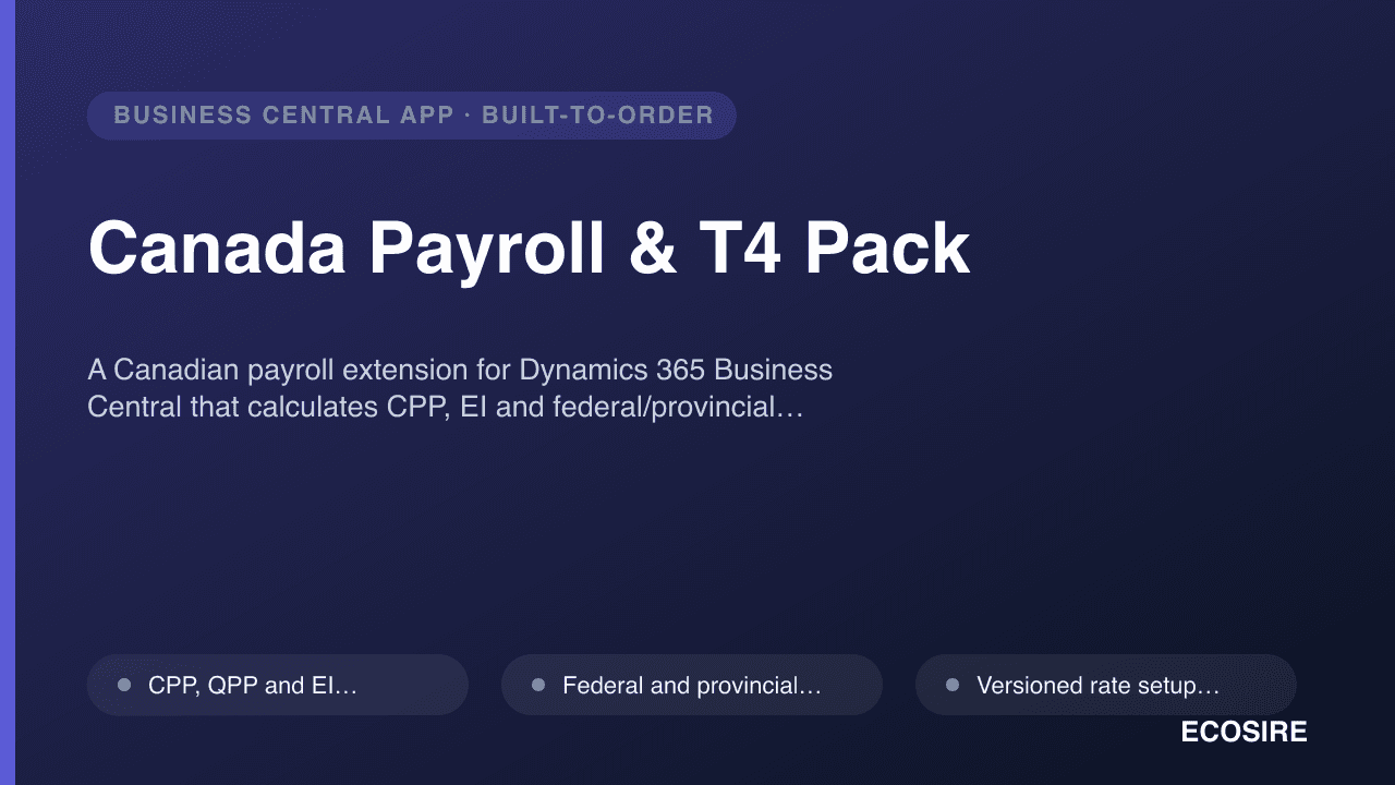 Canada Payroll & T4 Pack