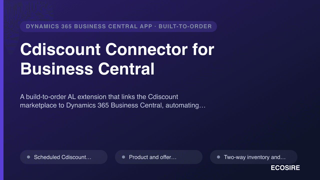 Cdiscount Connector for Business Central
