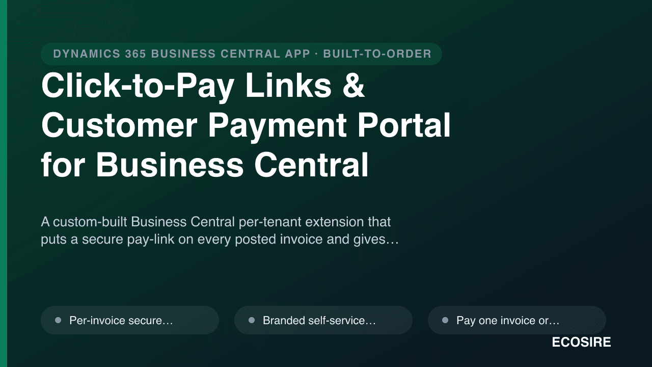 Click-to-Pay Links & Customer Payment Portal for Business Central