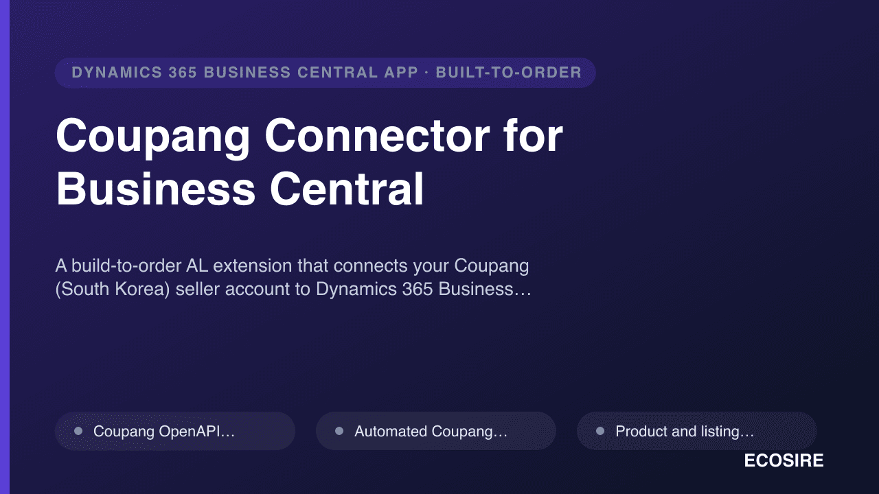 Coupang Connector for Business Central