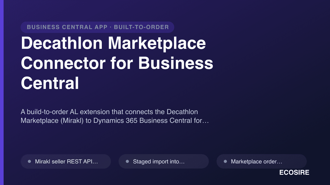 Decathlon Marketplace Connector for Business Central