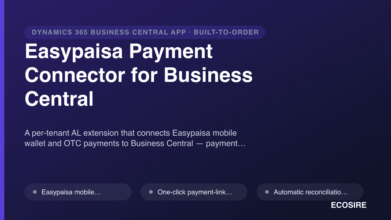 Easypaisa Payment Connector for Business Central