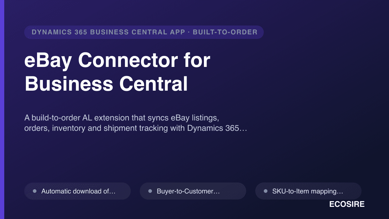 eBay Connector for Business Central