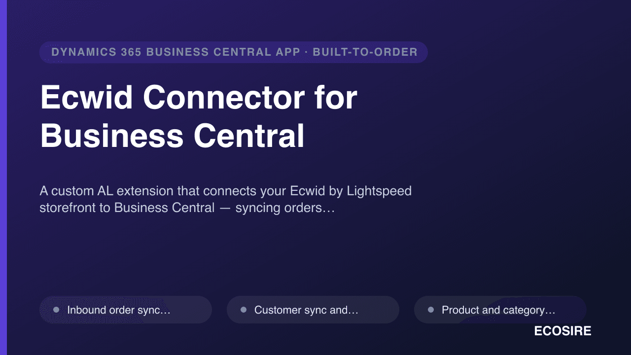 Ecwid Connector for Business Central