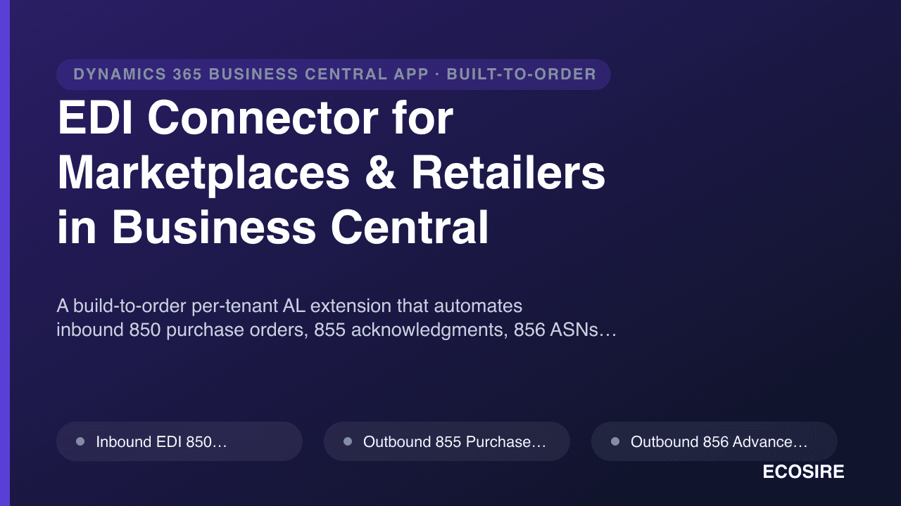 EDI Connector for Marketplaces & Retailers in Business Central