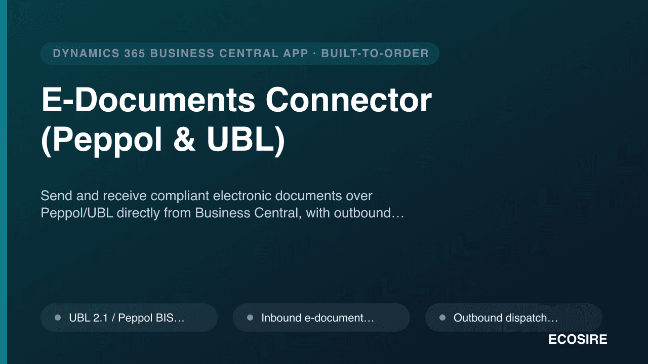 E-Documents Connector (Peppol & UBL)