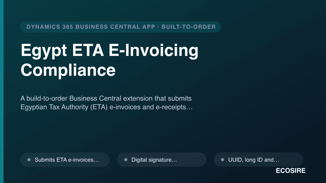 Egypt ETA E-Invoicing Compliance