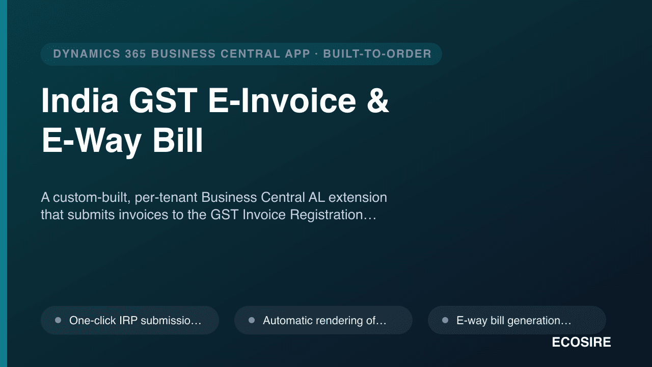India GST E-Invoice & E-Way Bill