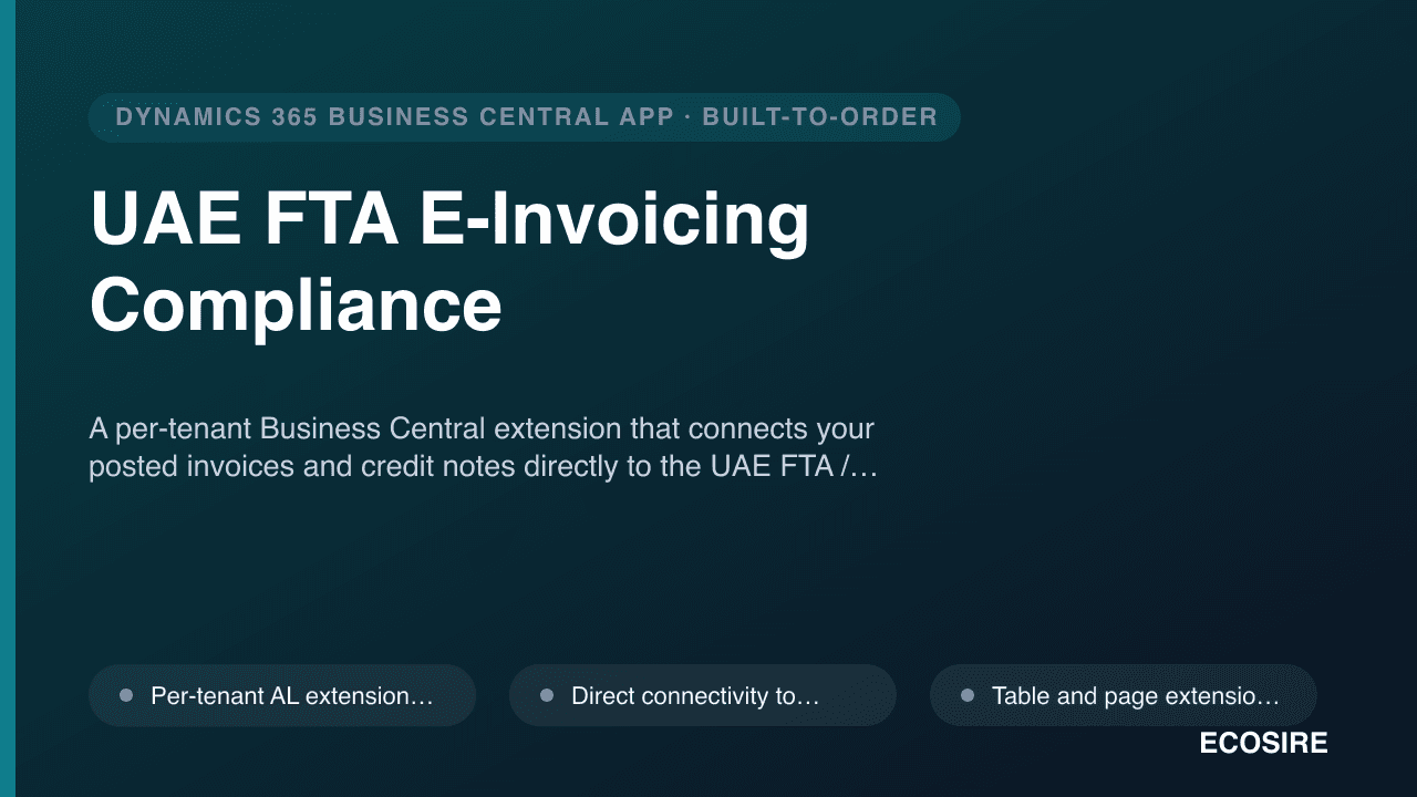UAE FTA E-Invoicing Compliance