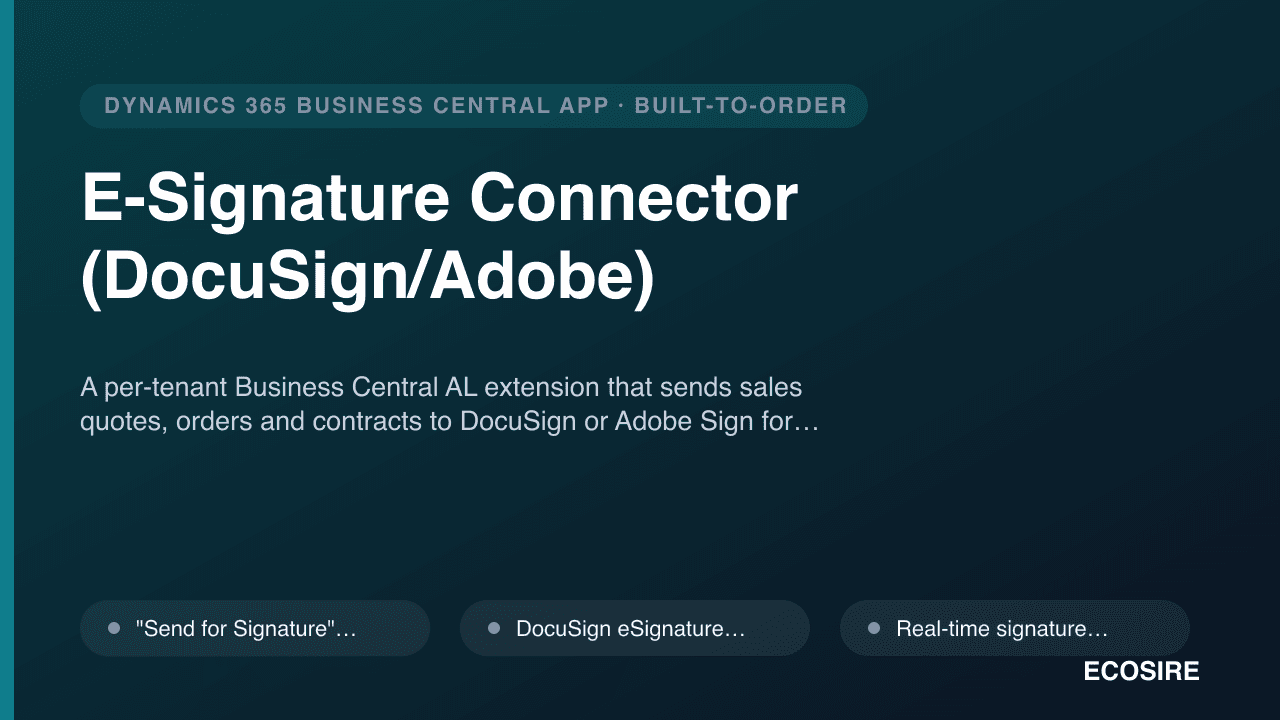 E-Signature Connector (DocuSign/Adobe)