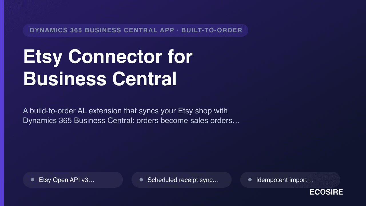 Etsy Connector for Business Central