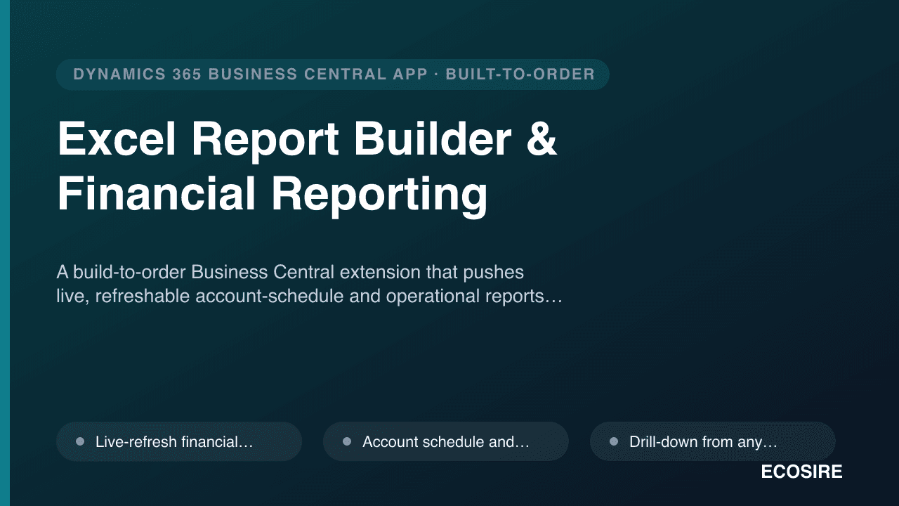 Excel Report Builder & Financial Reporting