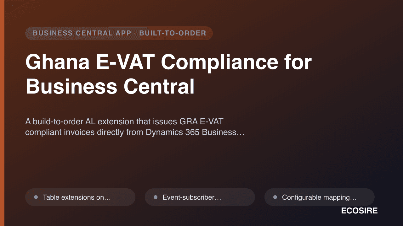 Ghana E-VAT Compliance for Business Central
