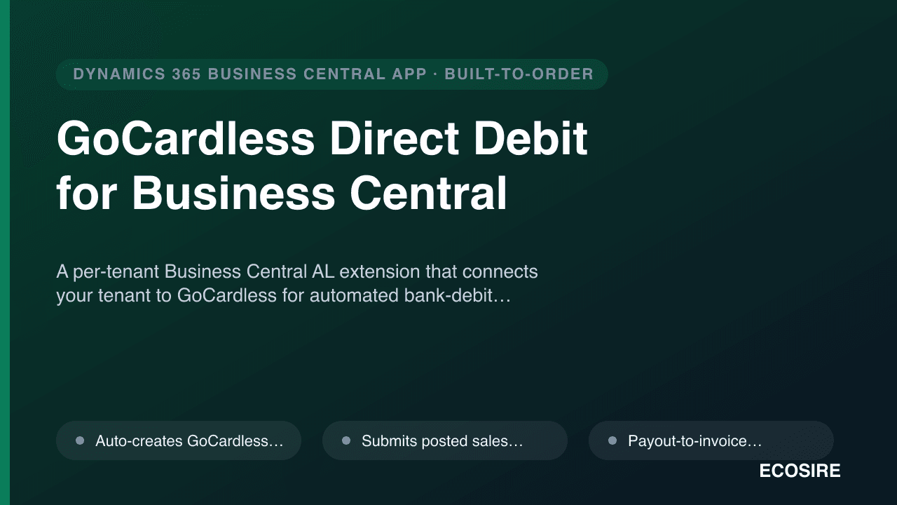 GoCardless Direct Debit for Business Central