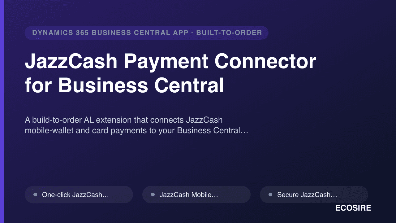 JazzCash Payment Connector for Business Central