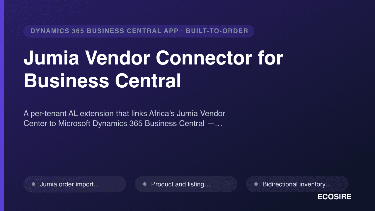 Jumia Vendor Connector for Business Central