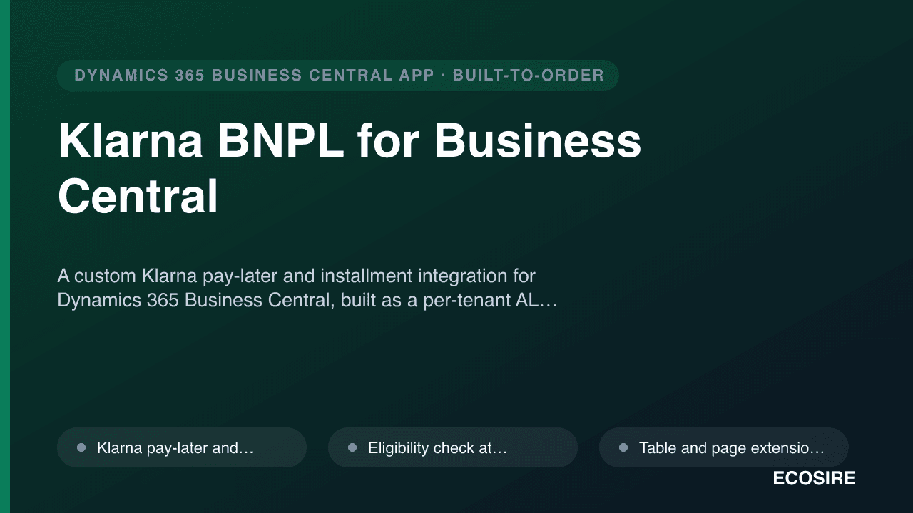 Klarna BNPL for Business Central