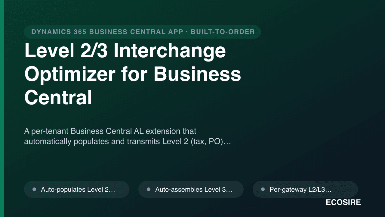 Level 2/3 Interchange Optimizer for Business Central