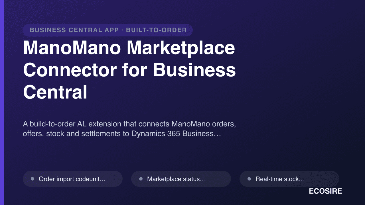 ManoMano Marketplace Connector for Business Central