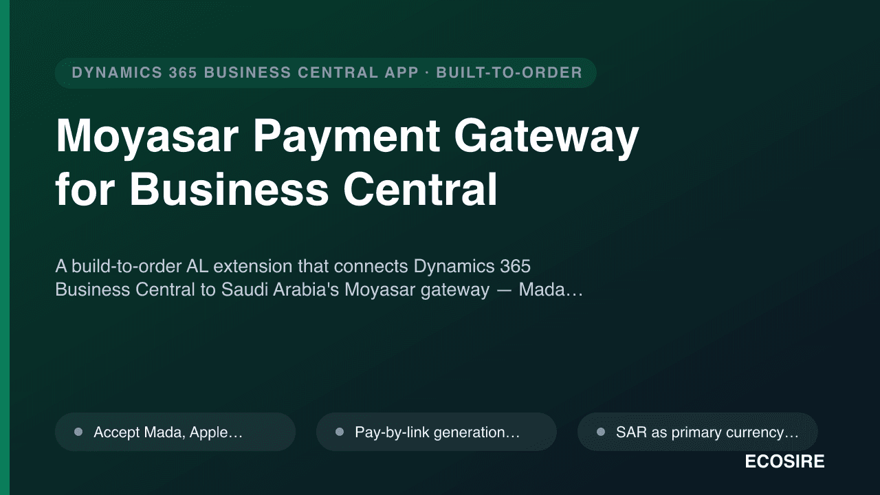 Moyasar Payment Gateway for Business Central