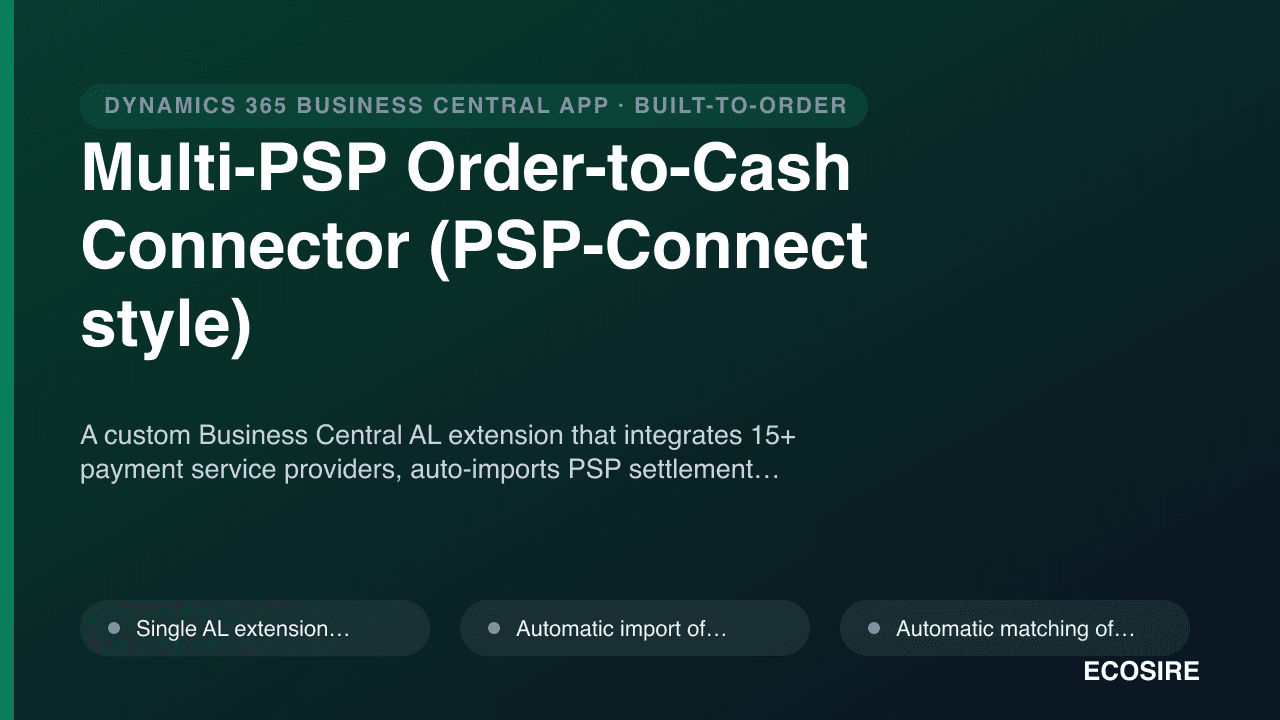 Multi-PSP Order-to-Cash Connector (PSP-Connect style)