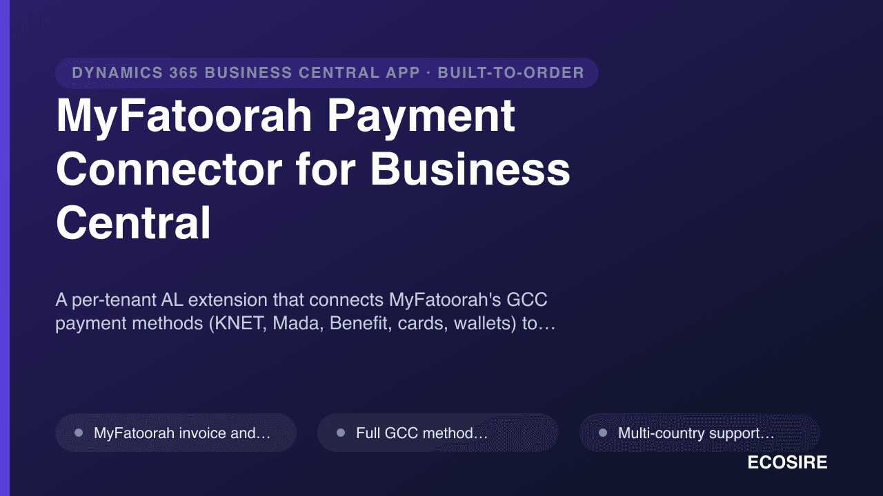 MyFatoorah Payment Connector for Business Central