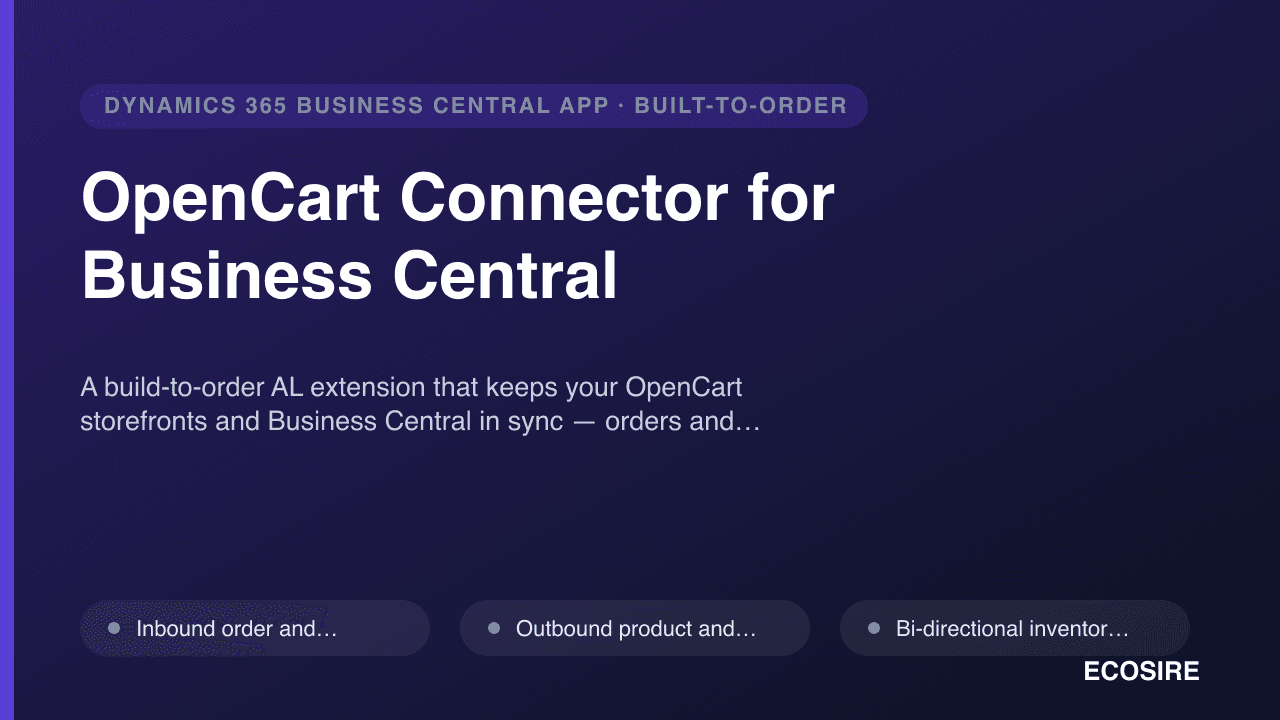 OpenCart Connector for Business Central