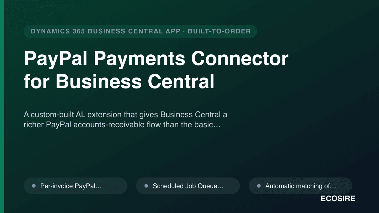 PayPal Payments Connector for Business Central
